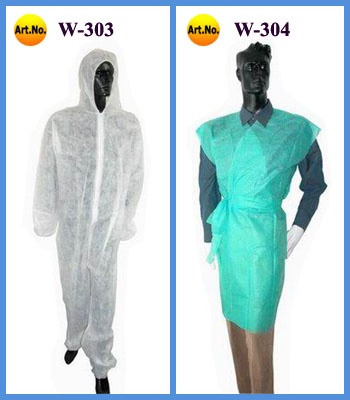 无纺布防护服/桑拿服（W-303, W-304）